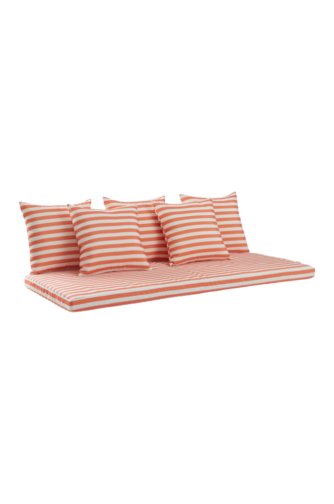 MENTON dynset soffa Orange/vit randig