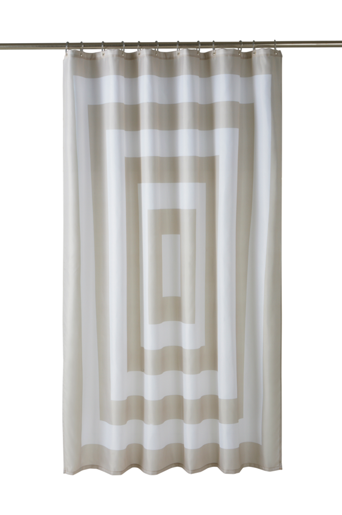 WILLIAM duschdraperi Beige/vit