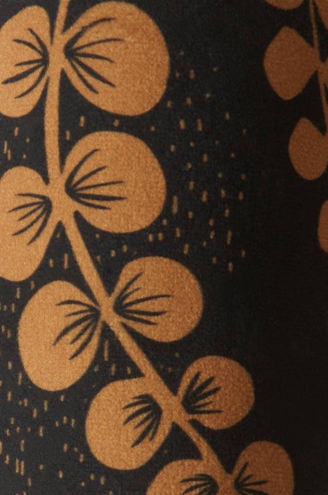 PRINTED VELVET tygprov Brown/gold