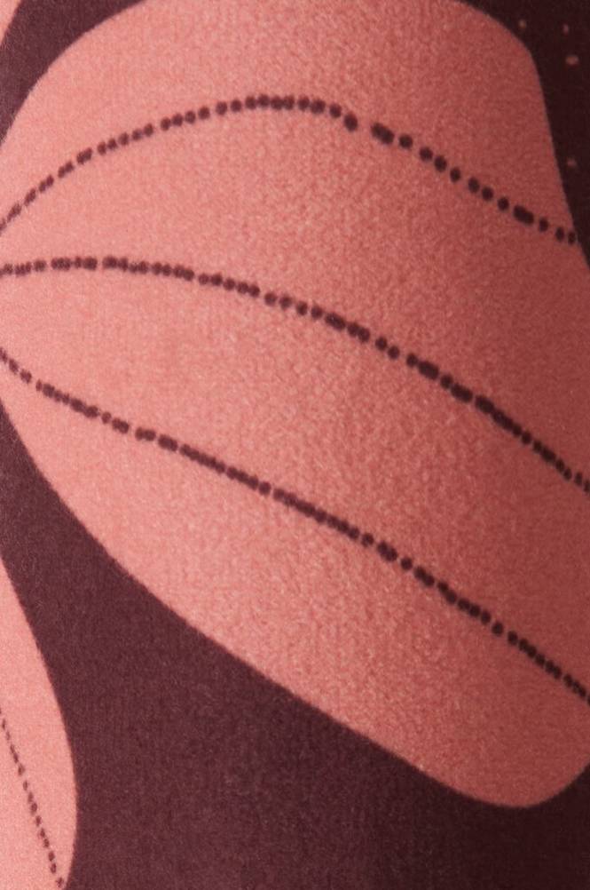 PRINTED VELVET tygprov Wine/pink