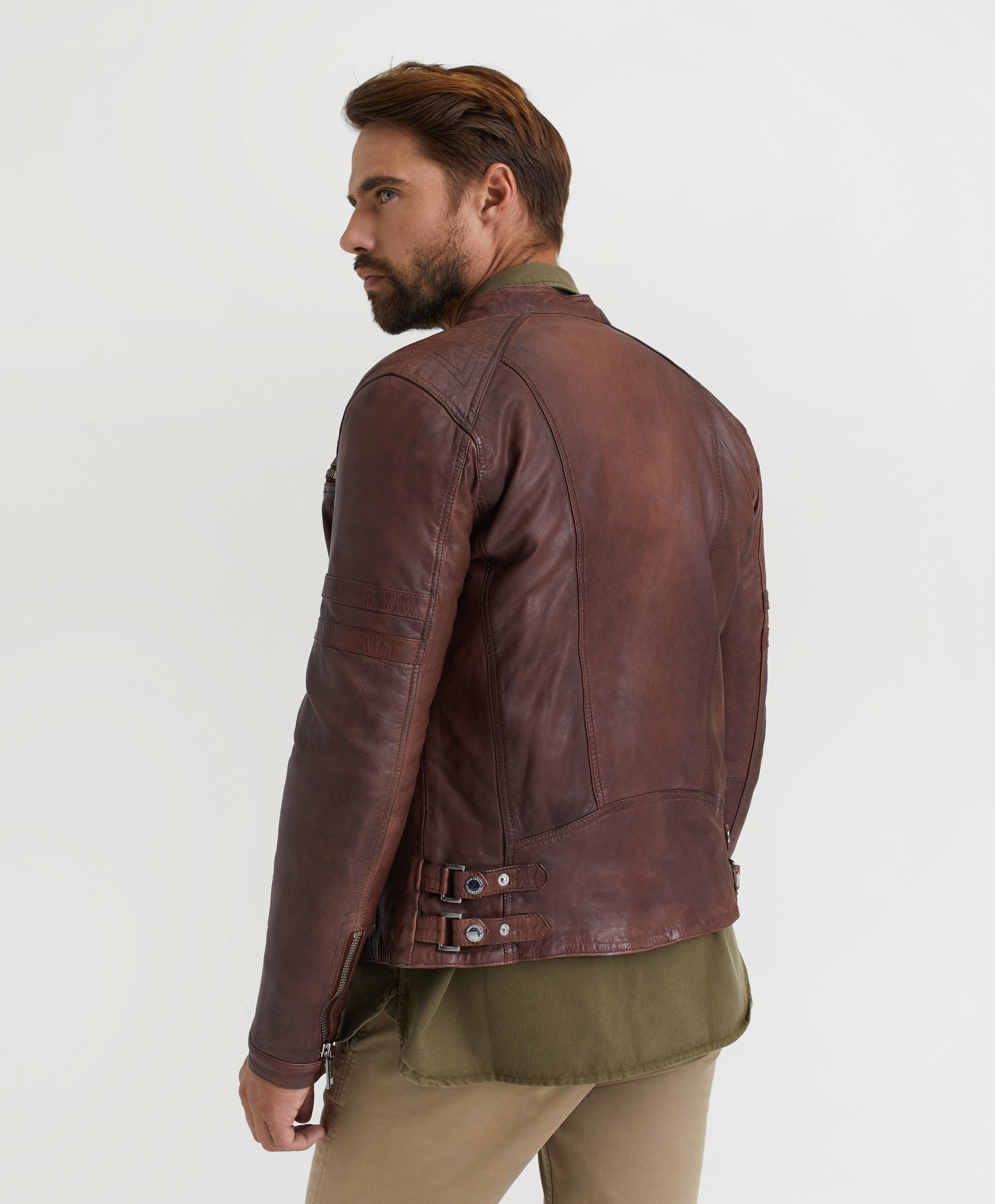 ROCKANDBLUE Mission leather jacket Brown
