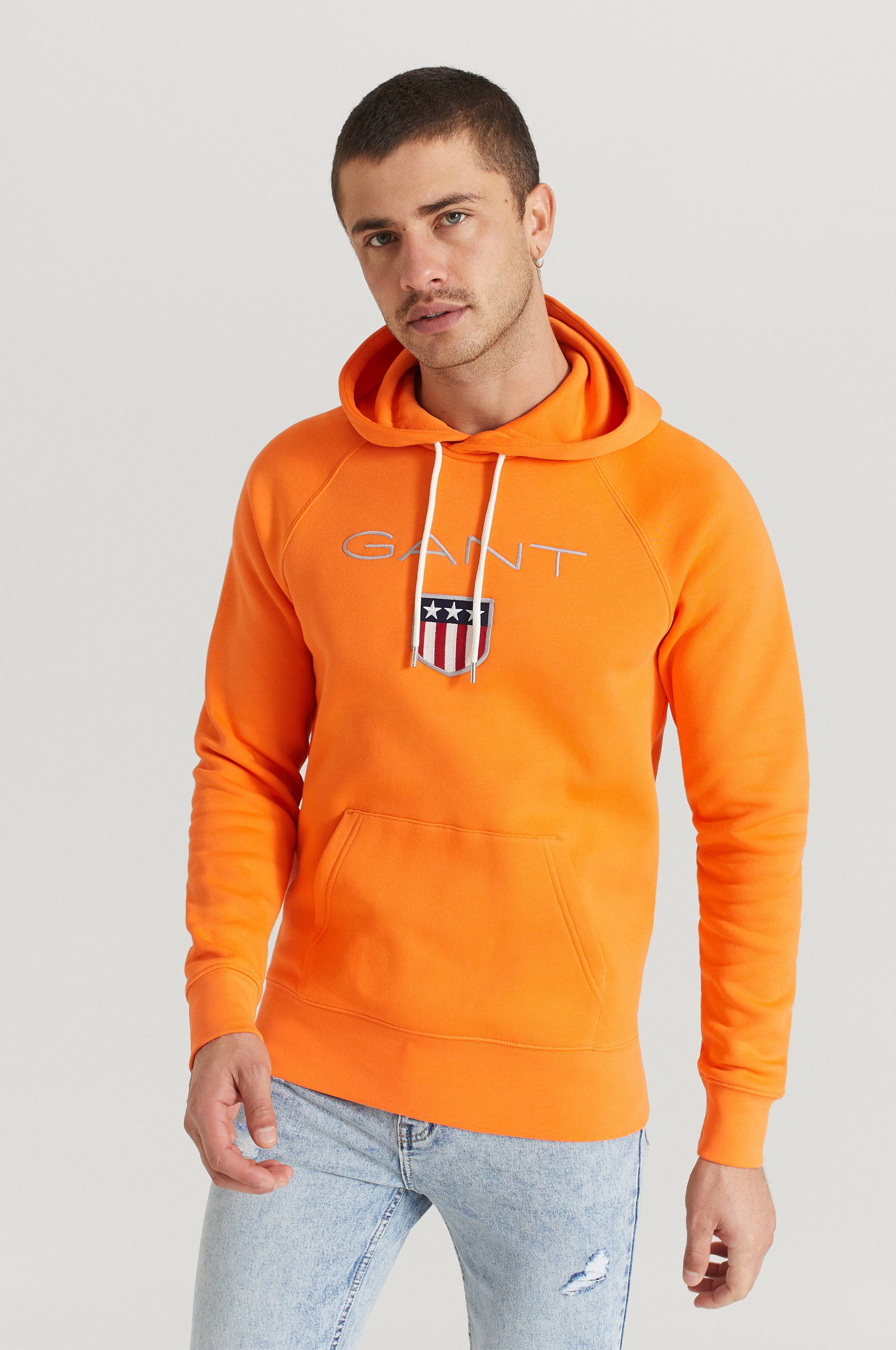 orange gant hoodie