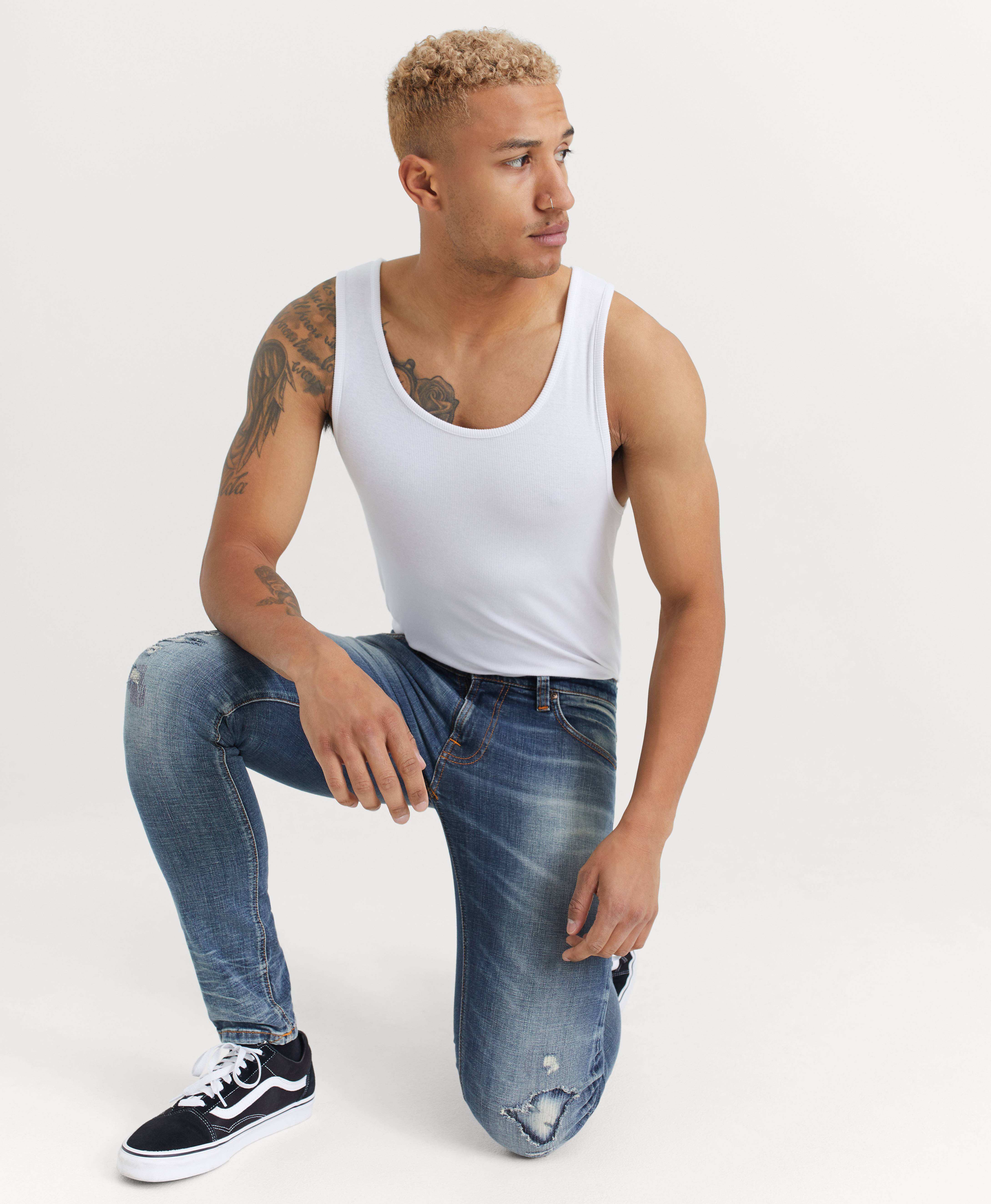 nudie jeans tight terry worn repaired