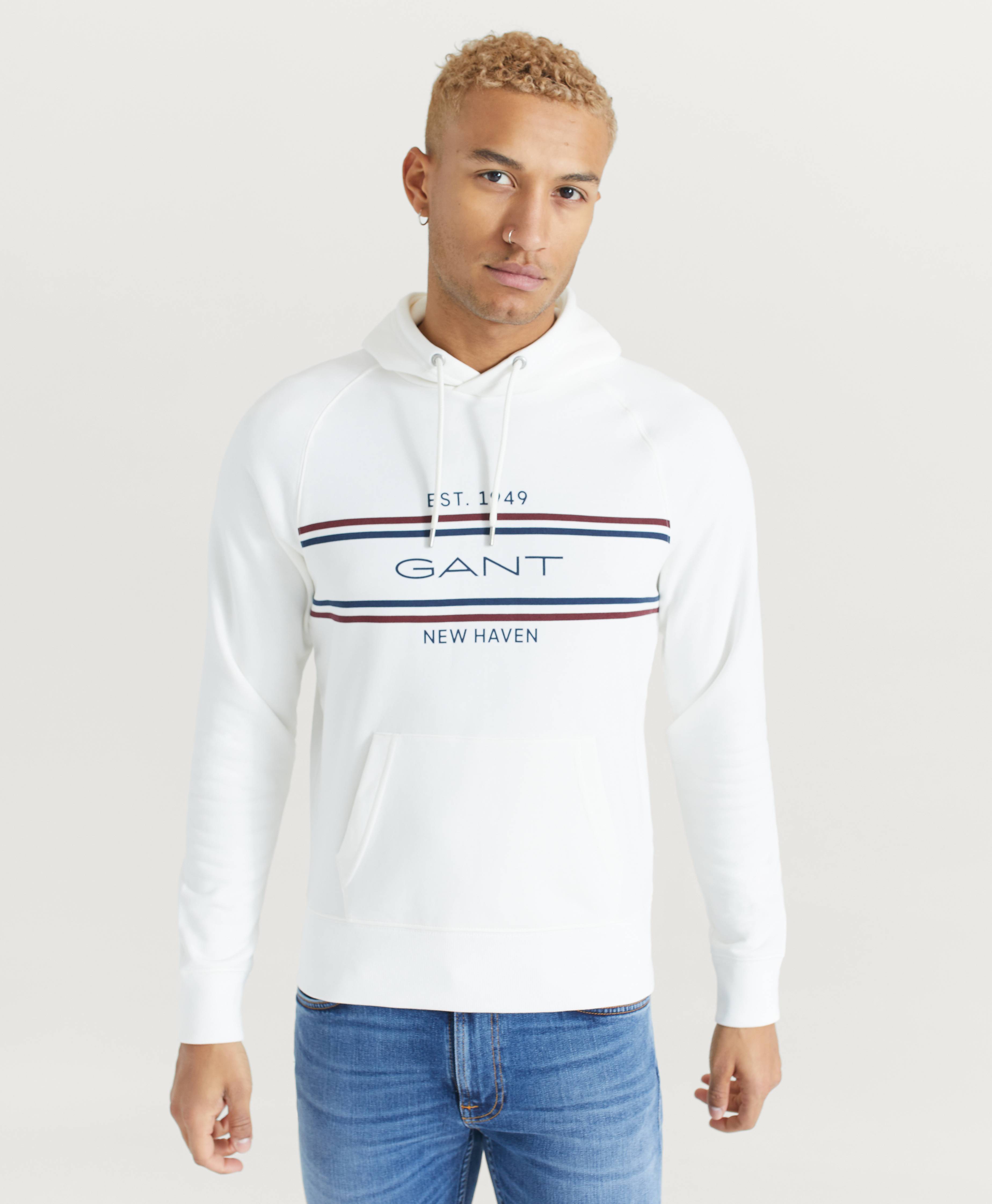 gant stripe hoodie