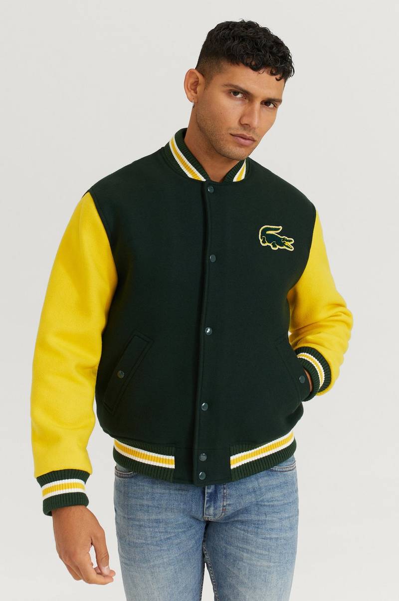 Lacoste Baseballjacka College Jacket Grön Kläder Stayhard.se