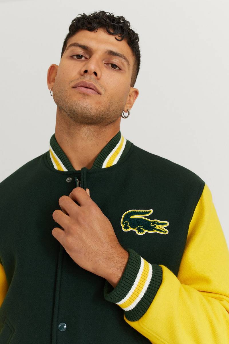 Lacoste Baseballjacka College Jacket Grön Kläder Stayhard.se